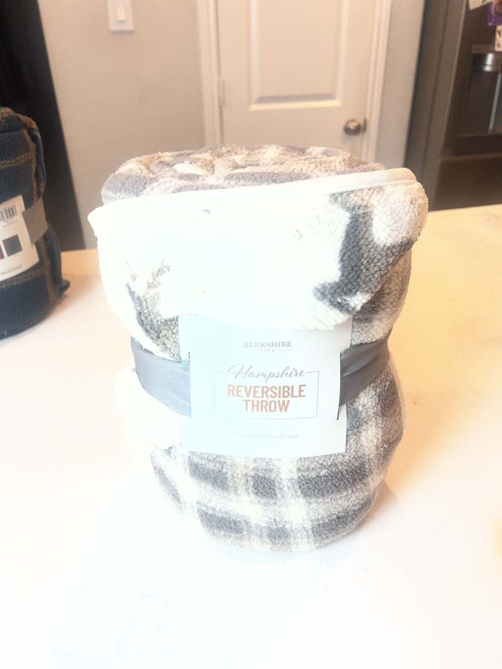 Berkshire Life Hampshire Reversible Throw Hazy Plaid Deer